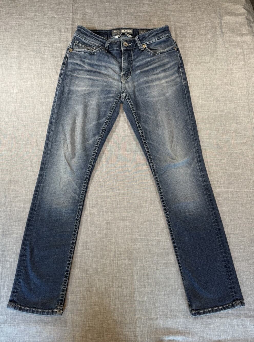 BKE Alec Straight Leg Mens Jeans Size 29S Medium Wash Stretch RN 75720